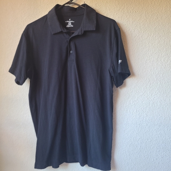 #57 Fabletics Men's Black Polo Shirt Size M - Picture 2 of 8